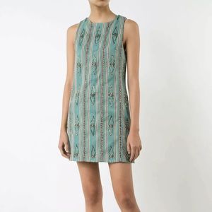 Alice & Olivia Clyde dress blue beaded